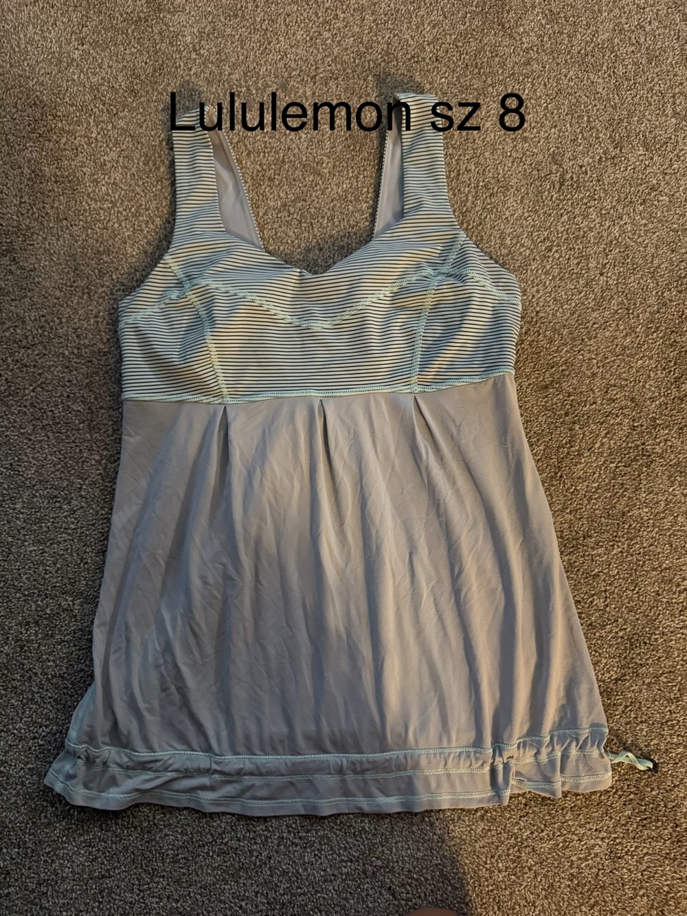 lululemon Striped Tankini Top Sz 8